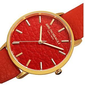 NWT Bruno Magli Women's Roma 1223 Swiss Quartz Italian Leather Dial Strap watch